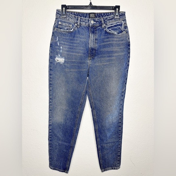 BDG by Urban Outfitters High Rise Mom Jeans in Distressed Blue Size W28 - Picture 1 of 7